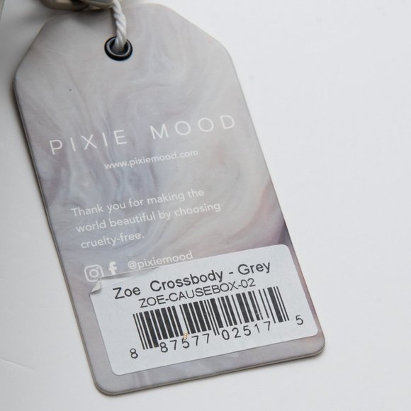 Pixie Mood Zoe Purse Vegan Leather Bag Crossbody Neutral Grey New - Picture 3 of 7